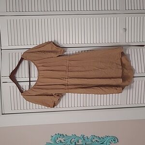 Old Navy 100% cotton tan poet dress, 2x